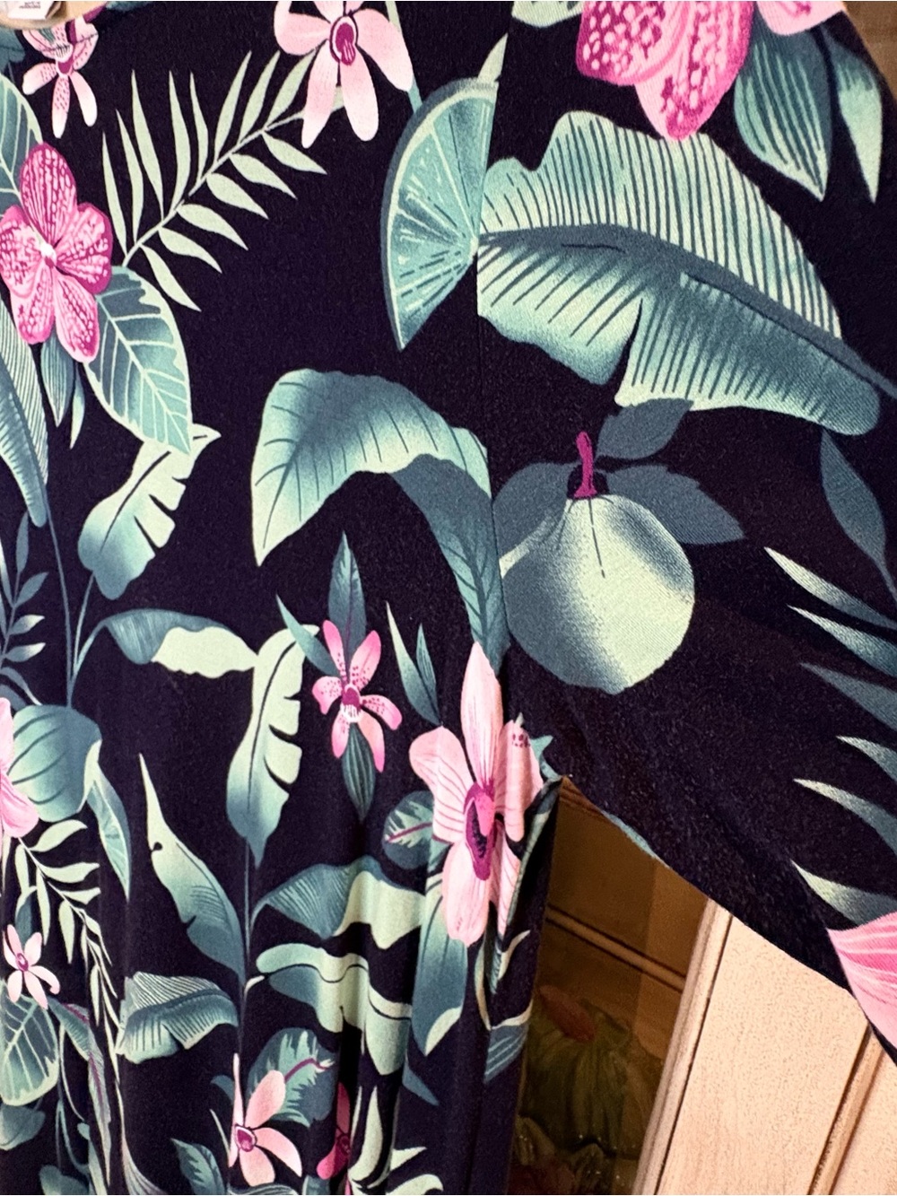 Old Navy Midi Dress with Pink Floral Print - Picture 5 of 6